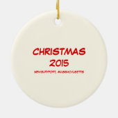 娘と三漫画のクリスマス一家 セラミックオーナメント (裏面)