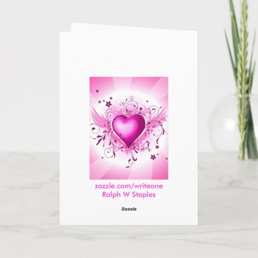 娘と夫のバレンタインデーのカード シーズンカード (裏面)