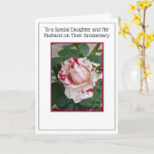 娘と夫の結婚記念日カード カード (黄色い花)