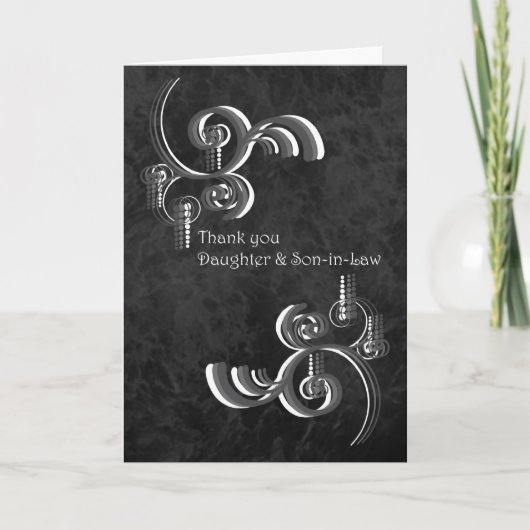 娘と娘婿に感謝 サンキューカード (正面)