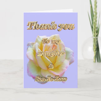 娘と娘婿に感謝 サンキューカード