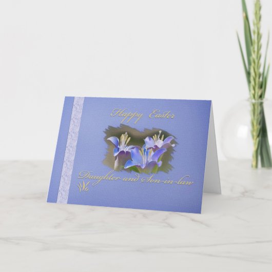 娘と娘婿のイースターカード シーズンカード (正面)