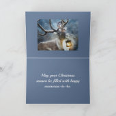 娘と家族のための冬のおもしろいクリスマスカード サンキューカード (内部)