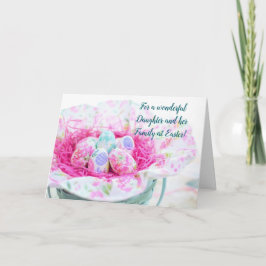 娘と家族のイースターカード サンキューカード