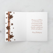 娘と家族の幸せな感謝祭カード シーズンカード (内部)