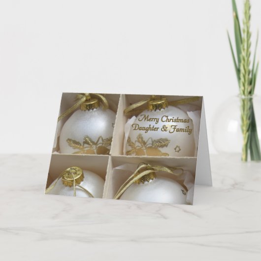 娘と家族メリークリスマスカード シーズンカード (正面)