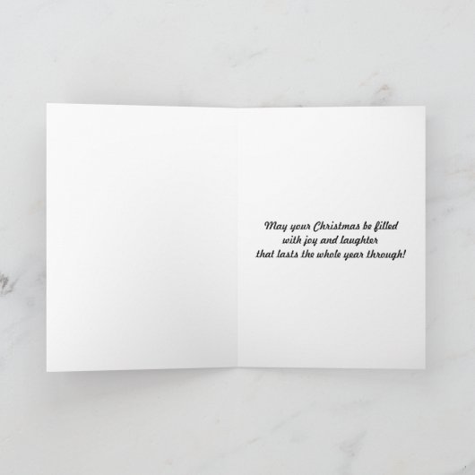 娘と彼女の婚約者のクリスマスグリーティング シーズンカード (内部)