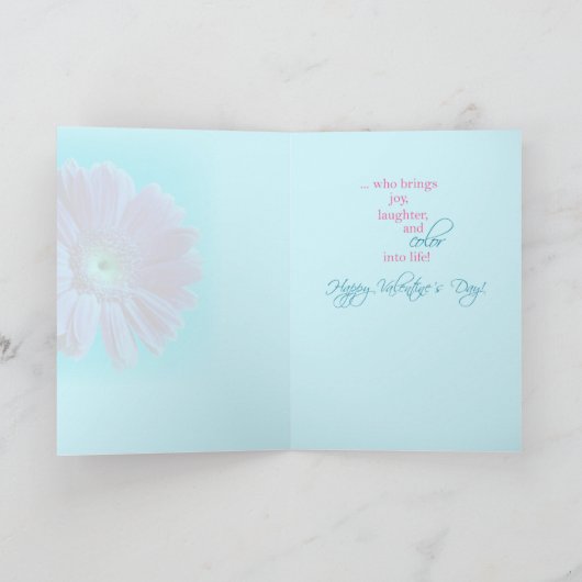 娘と息子 – in – ローバレンタインピンクデイジーブルー シーズンカード (内部)