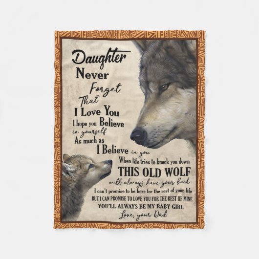 娘と父の毛布 フリースブランケット (正面)