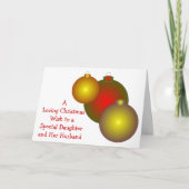 娘と義理の息子のクリスマスを食べる シーズンカード (正面)