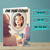 娘になろうとしている女おもしろい性誕生日 カード