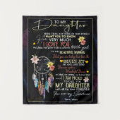 娘にパーソナライズされたとって母からの愛 タペストリー (正面)