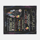 娘にパーソナライズされたとって母からの愛 フリースブランケット (正面(横))