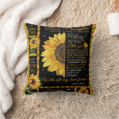 娘にパーソナライズされたとって、ママのサンフローからの愛 クッション (ブランケット)