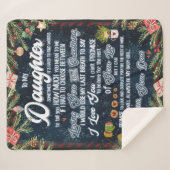 娘にパーソナライズされたパパから手紙を シェルパブランケット (正面(横))