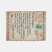 娘にラブレターを フリースブランケット (正面(横))