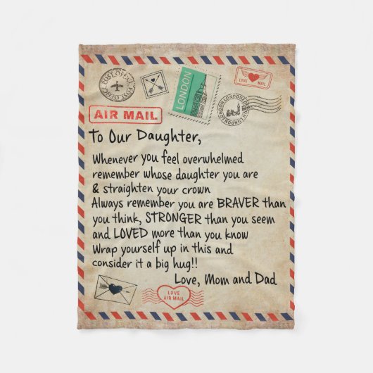 娘にラブレターを フリースブランケット (正面)