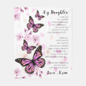 娘に力を願う フリースブランケット (正面)