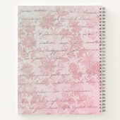 娘に宛パーソナライズされたてた手紙はピンク ノートブック (裏面)