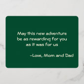 娘に幸せな最初のお母さん 箔シーズンカード (裏面)