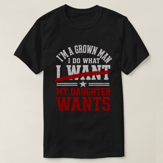 娘に従うパパやばい Tシャツ (デザイン正面)