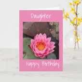 娘に愛を持つ誕生日 カード (黄色い花)