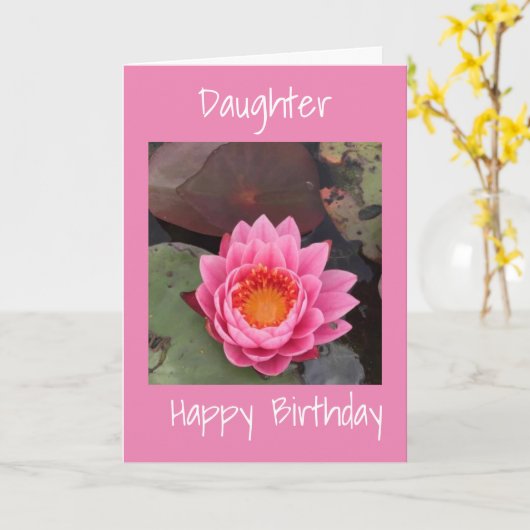 娘に愛を持つ誕生日 カード (黄色い花)