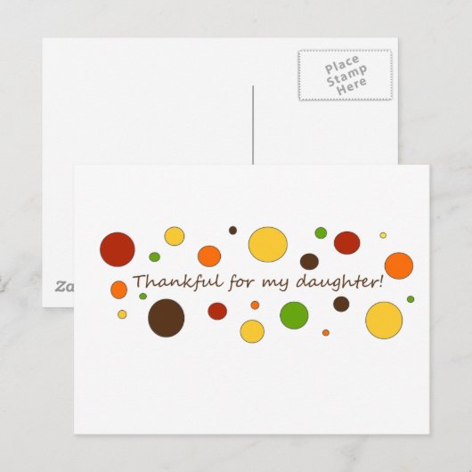娘に感謝する ポストカード (正面/裏面)