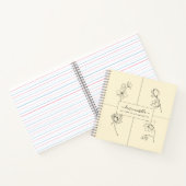 娘に手紙を届けモダンたシンプル花 ノートブック (内部)