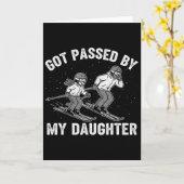 娘に抜かれた、スキーの面白さ！ _7  カード (黄色い花)