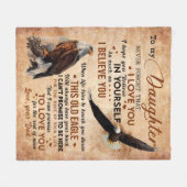 娘に贈り物、パパと娘、鷲の恋人 フリースブランケット (正面(横))