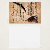 娘に贈り物、パパ、娘、鷲の恋人 (正面&裏面)