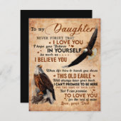 娘に贈り物、パパ、娘、鷲の恋人 招待状 (正面/裏面)