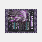 娘に贈り物、娘とパパ、狼の恋人 フリースブランケット (正面(横))