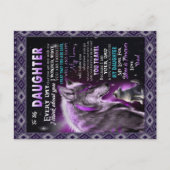 娘に贈り物、娘とパパ、狼の恋人 案内ポストカード (正面)