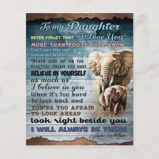 娘に贈り物、娘に手紙 チラシ (正面)