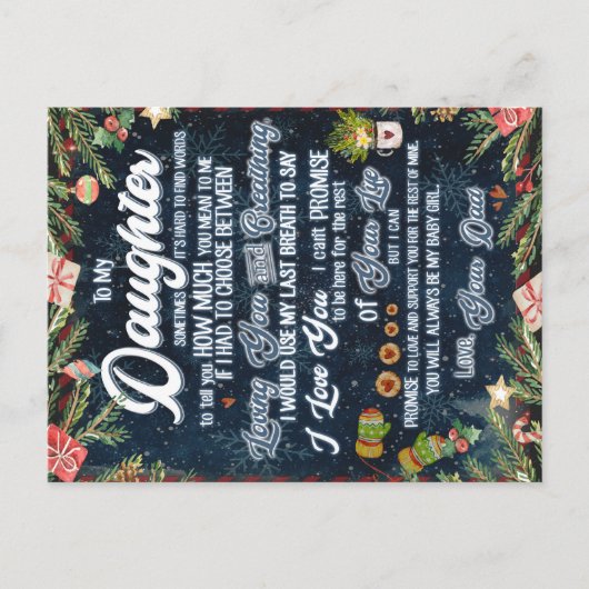 娘に贈るクリスマスレター 案内ポストカード (正面)