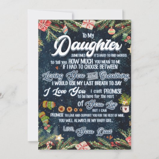 娘に贈るクリスマス・レター シーズンカード (正面)