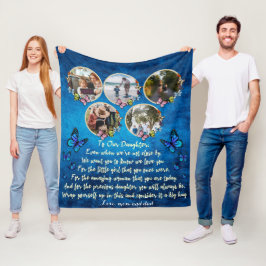 娘に5パーソナライズされた人の写真を贈る フリースブランケット