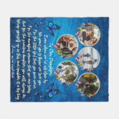 娘に5パーソナライズされた人の写真を贈る フリースブランケット (正面(横))