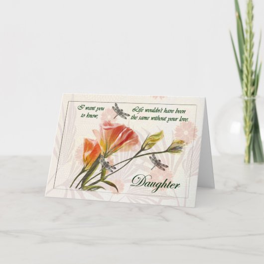 娘に(さようなら末期症状の親から) カード (正面)