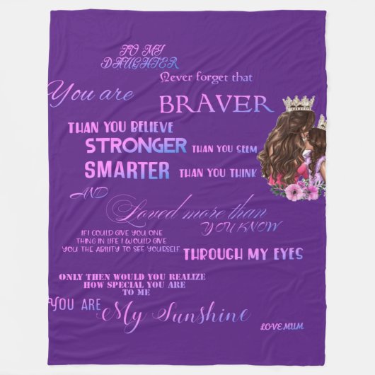 娘に フリースブランケット (正面)