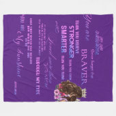 娘に フリースブランケット (正面(横))