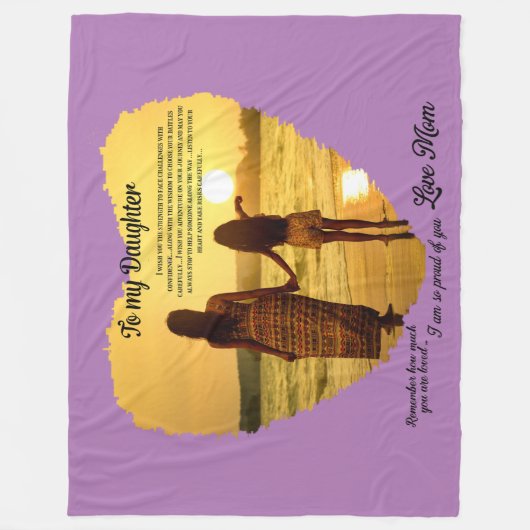 娘に フリースブランケット (正面)