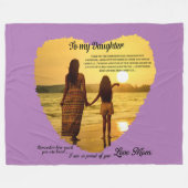 娘に フリースブランケット (正面(横))