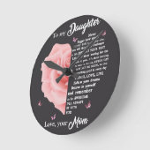 娘に ラウンド壁時計 (傾斜)