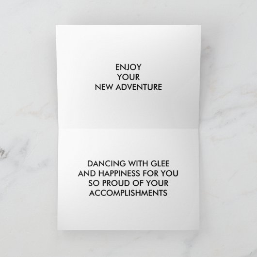 「娘に」卒業カード カード (内部)