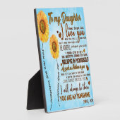 娘に |娘への特別書簡 フォトプラーク (側面)