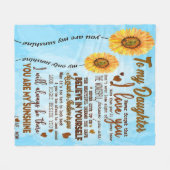 娘に |娘への特別書簡 フリースブランケット (正面(横))