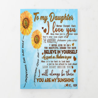 娘に |娘への特別書簡 三つ折り案内状